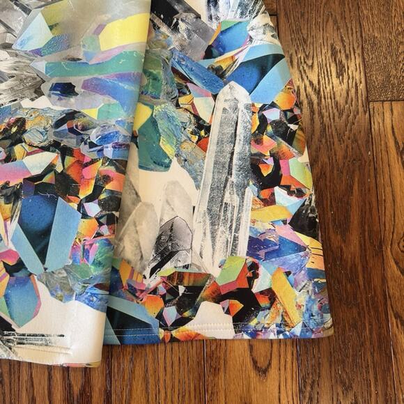 Jaded London Crystal Cyberwave Asymmetrical Skirt Womens M Stretch Abstract UK - Picture 7 of 16